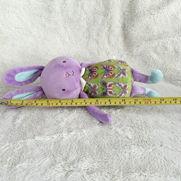 Bunnies By The Bay Purple Rabbit Butterflies On Body Plush Stuffed With Tag - Picture 5 of 5